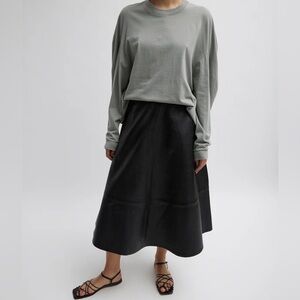 NWT•TIBI embossed python leather circle skirt, 0